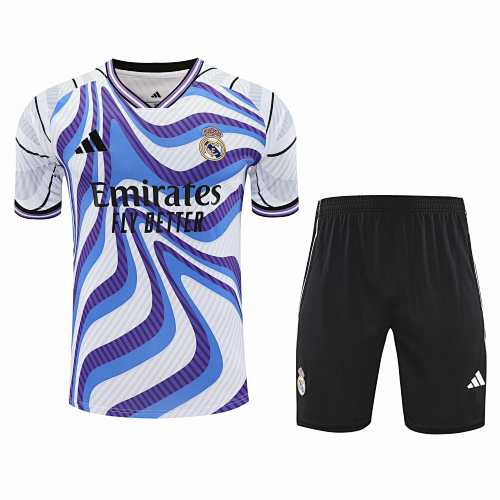 Real Madrid CF Training Clothes Suit Short Sleeve Fan Version