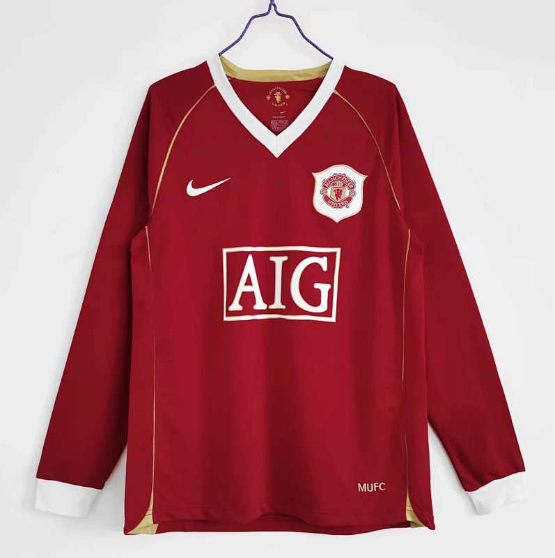 Manchester United Home Long Sleeved Retro Fan Version