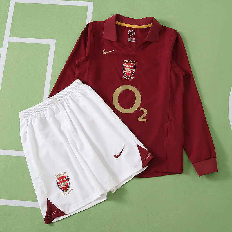 Arsenal F.C. Home Retro Long Sleeves Kids Kit