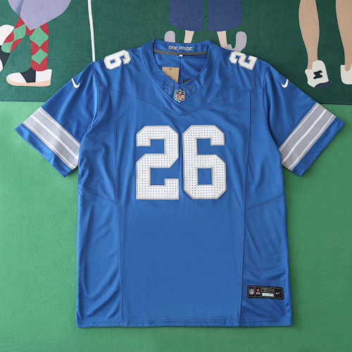 Detroit Lions Blue 3th Generation 26 Gibbs