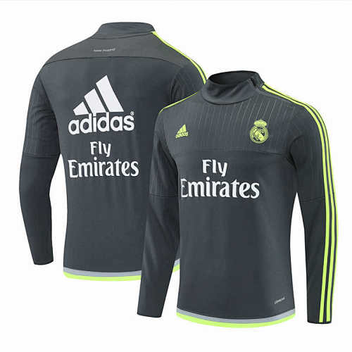 Real Madrid CF Grey Half Pull Training Suit