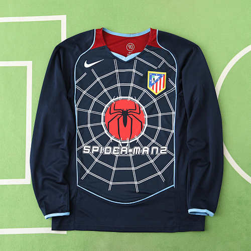 Club Atlético De Madrid Away Long Sleeved Retro Fan Version