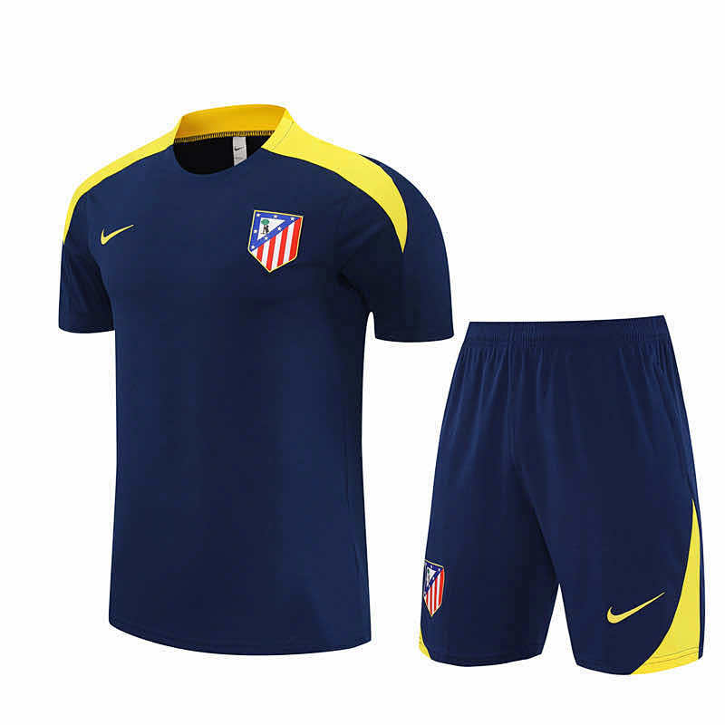 Club Atlético De Madrid Training Clothes Suit Short Sleeve Fan Version