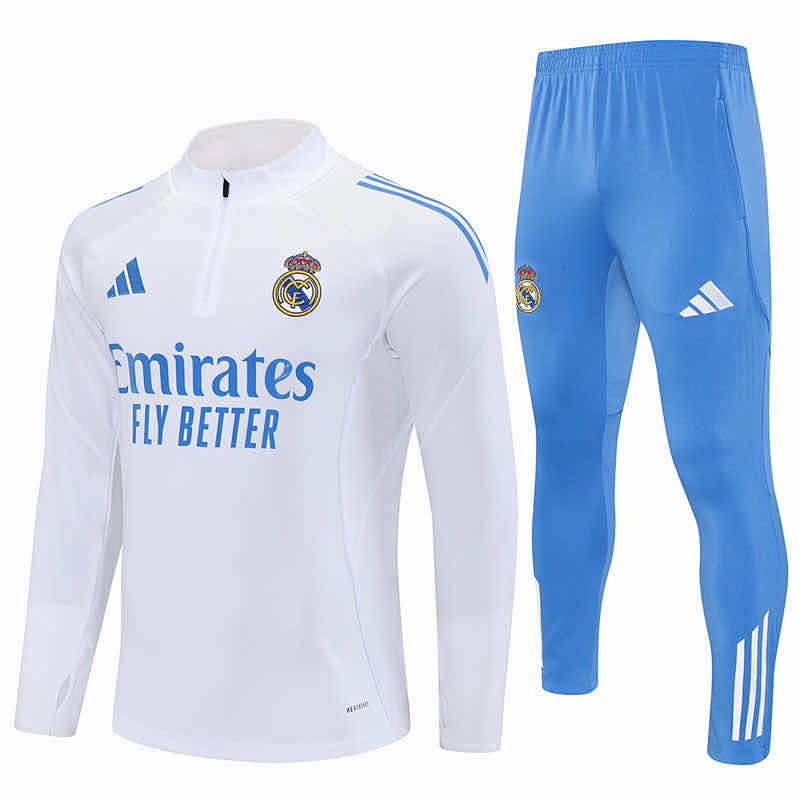 Real Madrid CF Half Zip Training Suit Set