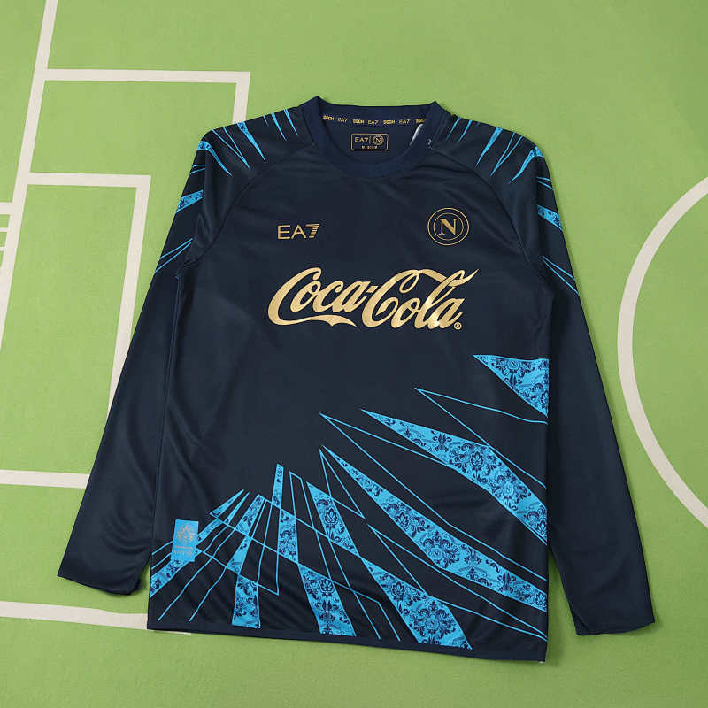 S.s.c. Napoli Long Sleeved Navy Blue Fan Version