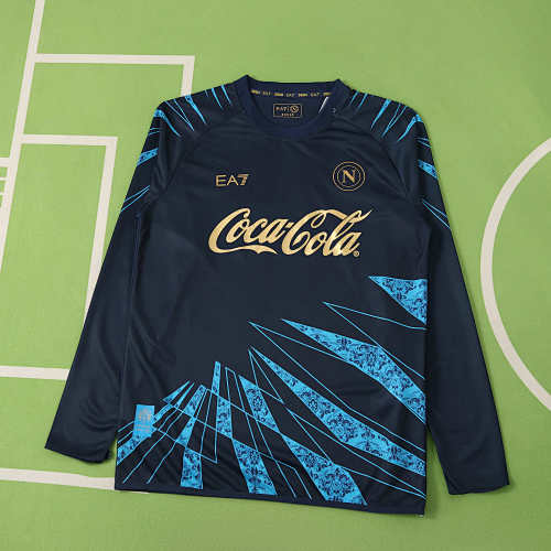 S.s.c. Napoli Long Sleeved Navy Blue Fan Version