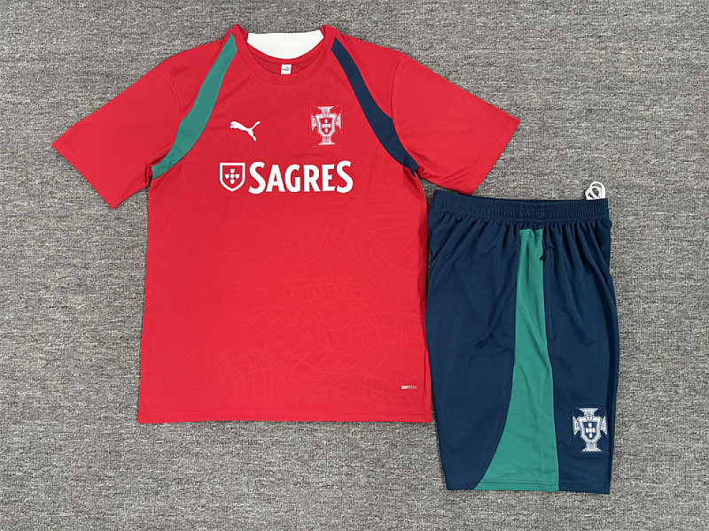Fifa World Cup Portugal Training Clothes Suit Short Sleeve Fan Version