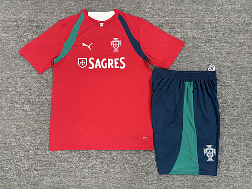 Fifa World Cup Portugal Training Clothes Suit Short Sleeve Fan Version