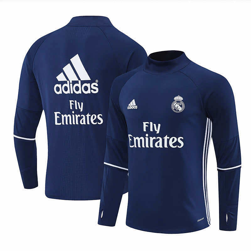Real Madrid CF Royal Blue Half Pull Training Suit