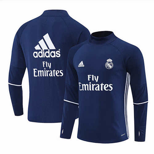 Real Madrid CF Royal Blue Half Pull Training Suit