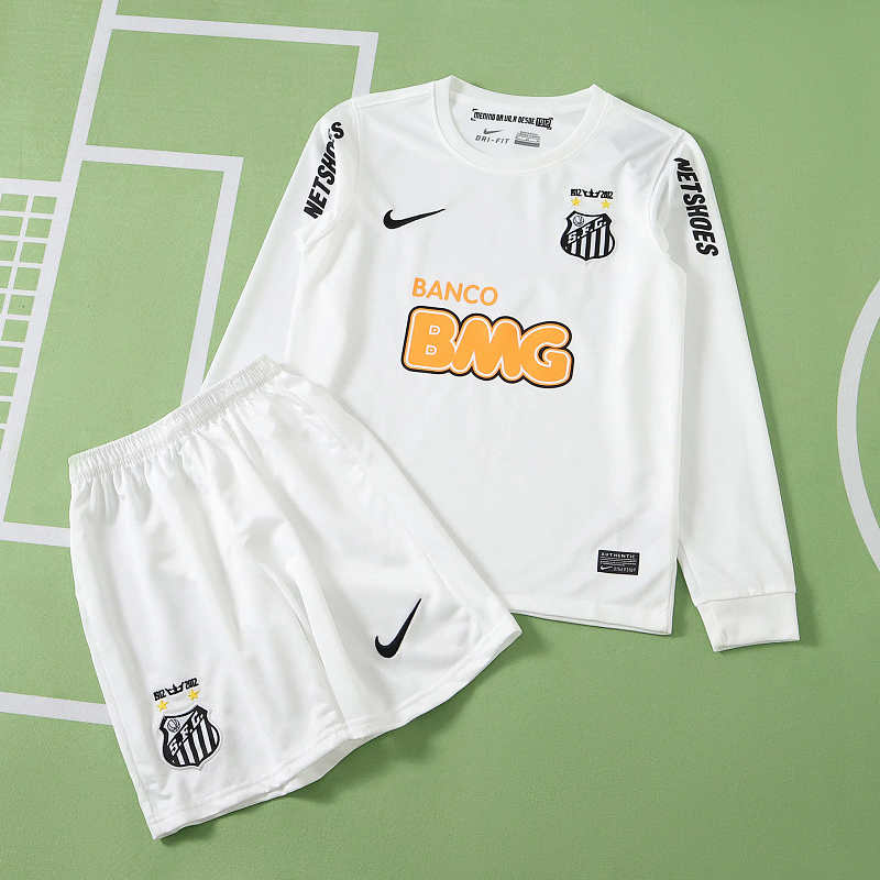 Santos FC Home Retro Long Sleeves Kids Kit