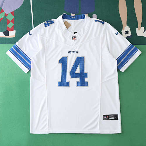 Detroit Lions White 3th Generation 14 ST Brown