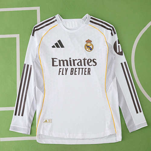 Real Madrid CF Home Long Sleeve Player Version
