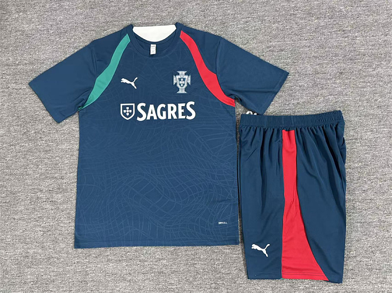 Fifa World Cup Portugal Training Clothes Suit Short Sleeve Fan Version