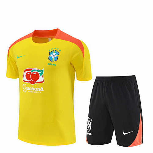 Brazil Training Clothes Suit Short Sleeve Fan Version