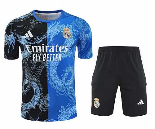 Real Madrid CF Training Clothes Suit Short Sleeve Fan Version
