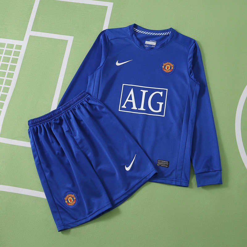 Manchester United F.C. Third Retro Long Sleeves Kids Kit