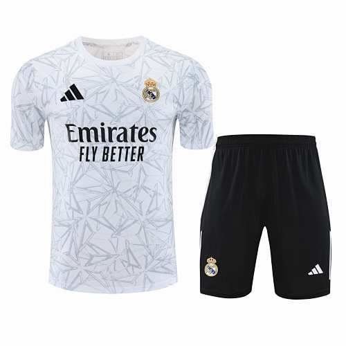 Real Madrid CF Training Clothes Suit Short Sleeve Fan Version