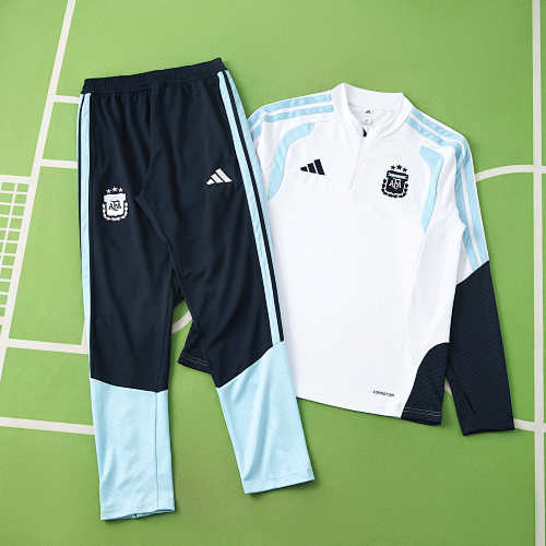 Fifa World Cup Argentina White Half Zip Training Suit Set