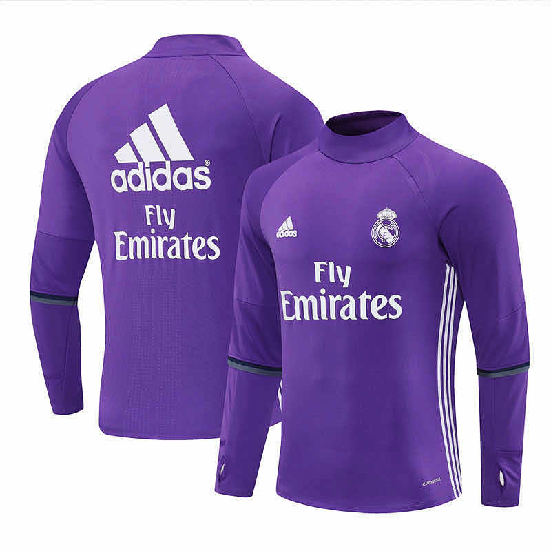 Real Madrid CF Purple Half Pull Training Suit