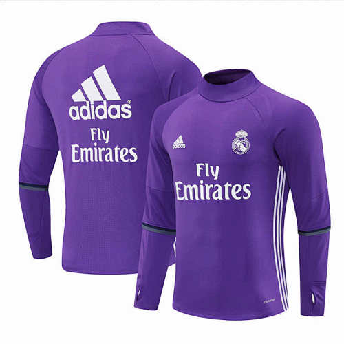 Real Madrid CF Purple Half Pull Training Suit