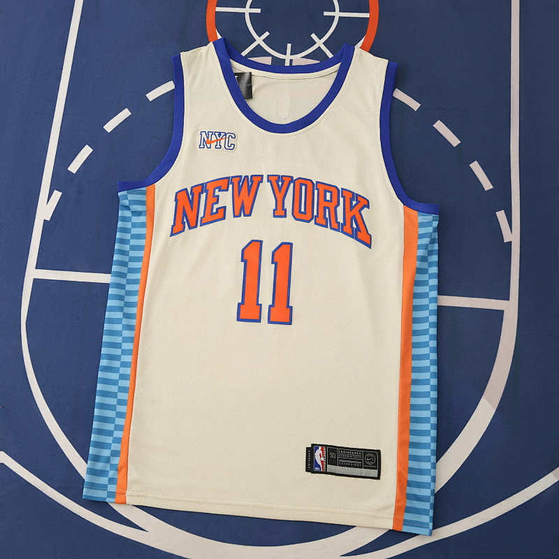 Nba New York Knicks Beige 11 Brunson