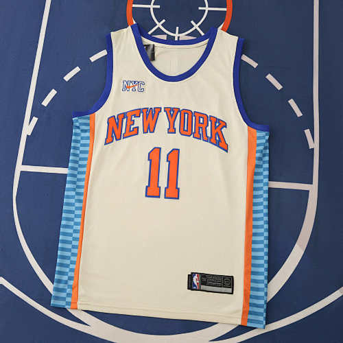 Nba New York Knicks Beige 11 Brunson