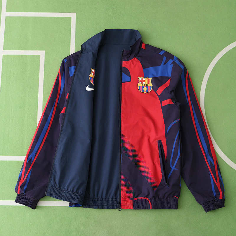 FC Barcelona Barça Wear On Both Sides Windbreaker