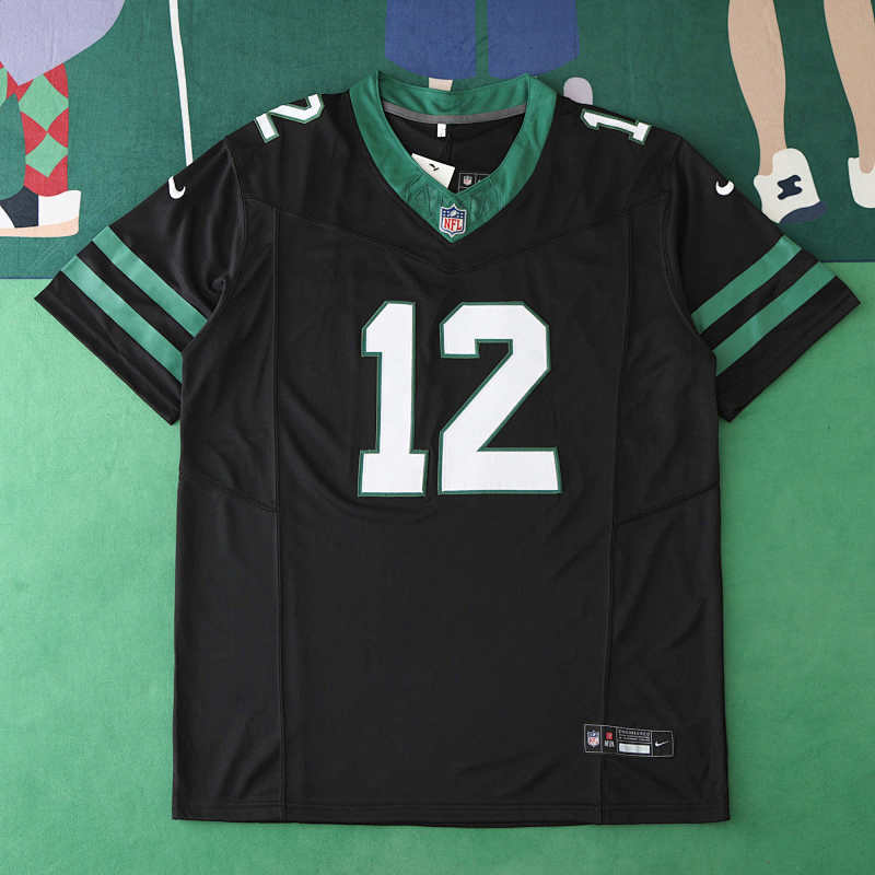 York Jets Black 3th Generation 12 Namath