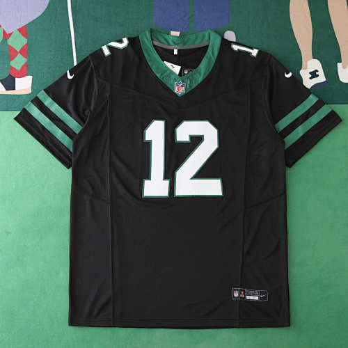 York Jets Black 3th Generation 12 Namath