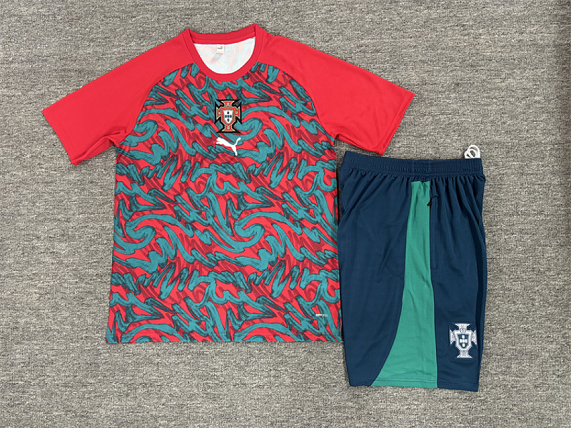 Fifa World Cup Portugal Training Clothes Suit Short Sleeve Fan Version