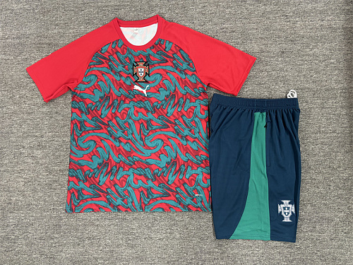 Fifa World Cup Portugal Training Clothes Suit Short Sleeve Fan Version