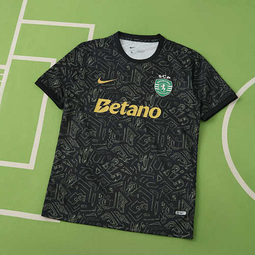 Sporting CP Black Training Shirt Fan Version