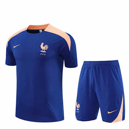 France Training Clothes Suit Short Sleeve Fan Version