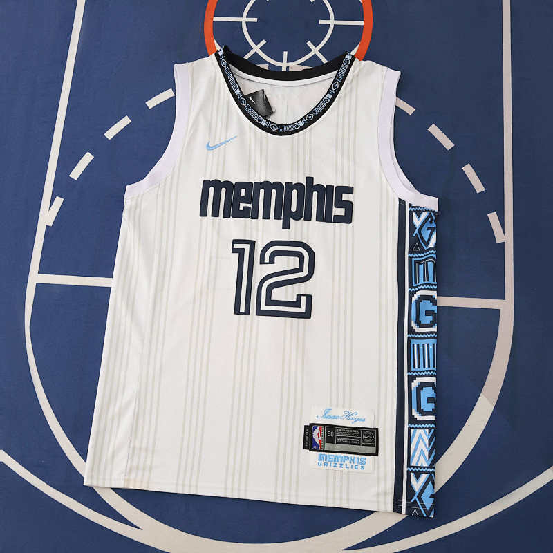 Nba Memphis Grizzlies White12 Morant