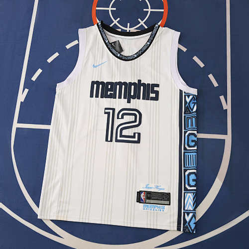 Nba Memphis Grizzlies White12 Morant