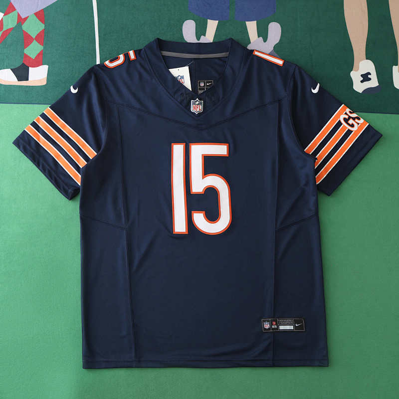 Chicago Bears Dark Blue 3th Generation 15 Odunze