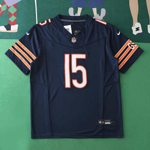 Chicago Bears Dark Blue 3th Generation 15 Odunze