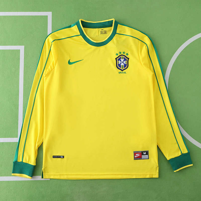 Retro Brazil Home Long Sleeve Retro Fan Version