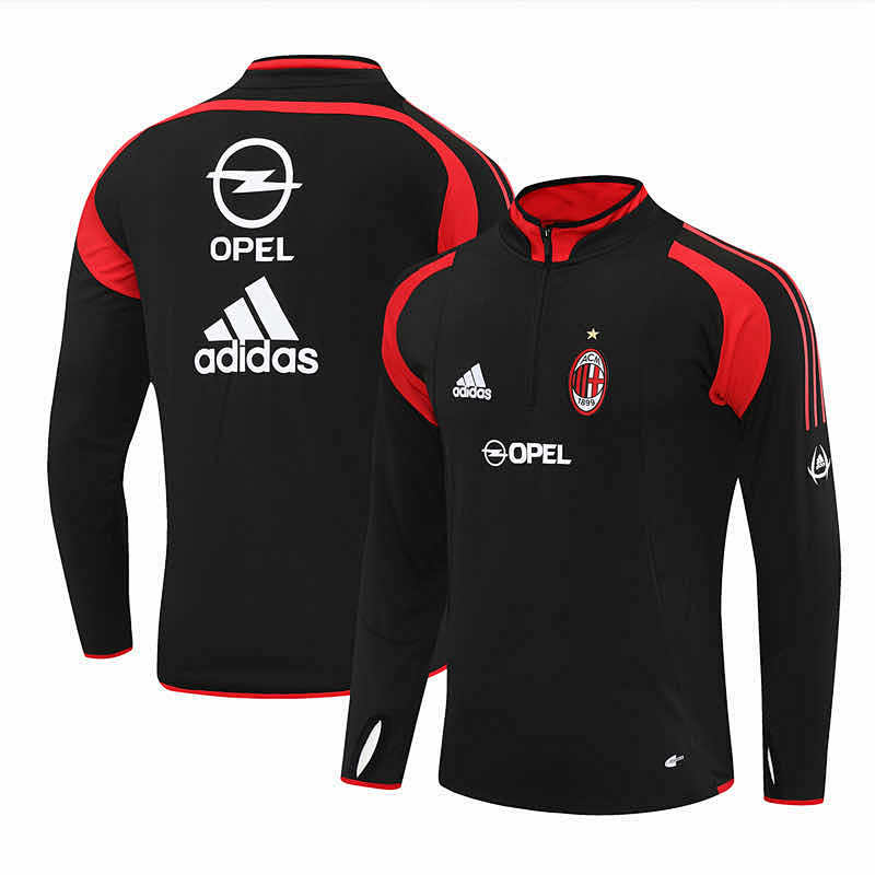 A.C. Milan Black Half Pull Training Suit