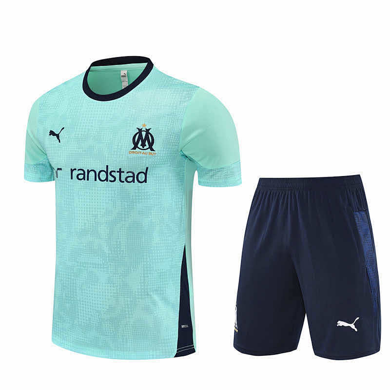 Olympique De Marseille Training Clothes Suit Short Sleeve Fan Version