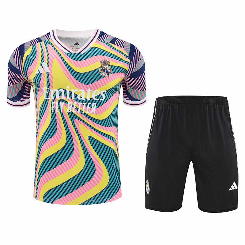 Real Madrid CF Training Clothes Suit Short Sleeve Fan Version