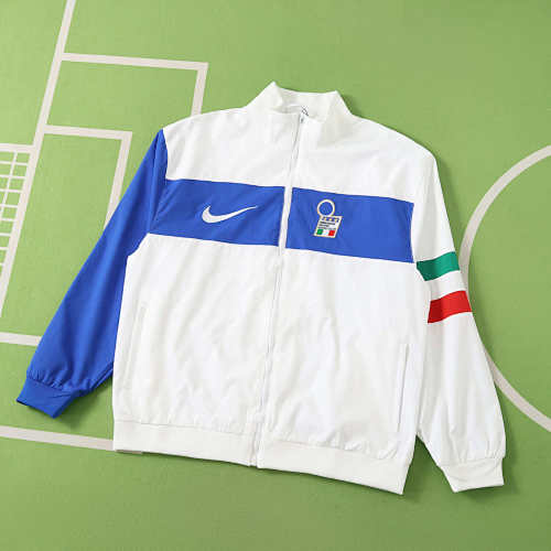 Italy White Retro Windbreaker
