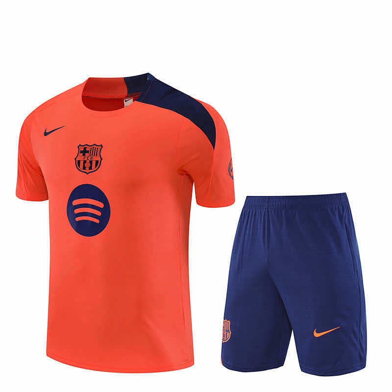 FC Barcelona Barça Training Clothes Suit Short Sleeve Fan Version