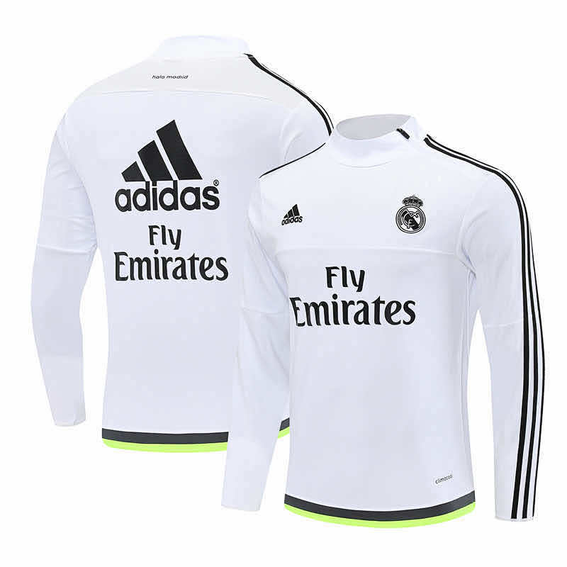 Real Madrid CF White Half Pull Training Suit