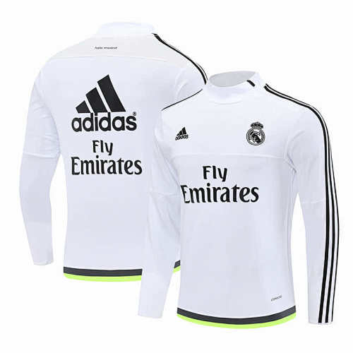 Real Madrid CF White Half Pull Training Suit