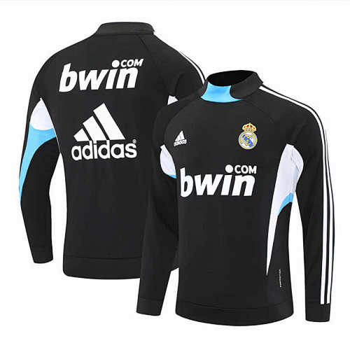 Real Madrid CF Black Half Pull Training Suit