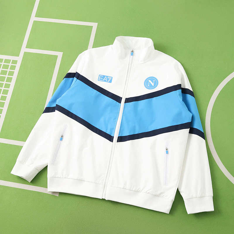 S.s.c. Napoli White Training Clothes Windbreaker