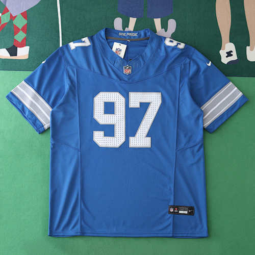 Detroit Lions Blue 97 Hutchinson