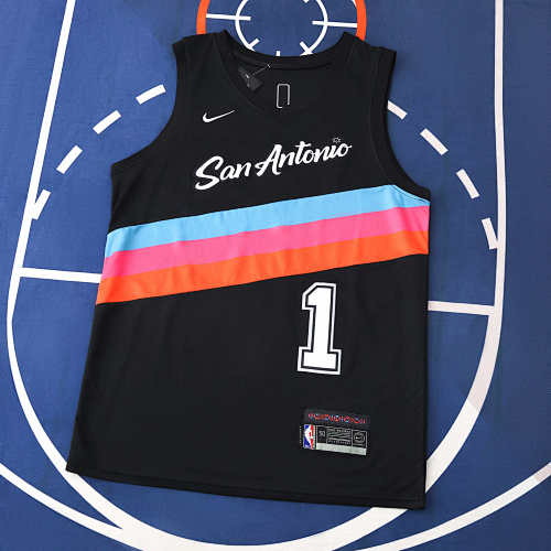 Nba San Antonio Spurs Black 1 Wembanyama